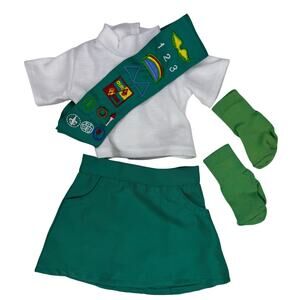 American Girl Doll Girl Scout Junior Uniform Dress Up Set of 4